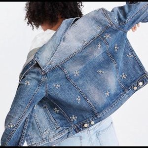 Madewell Daisy Embroidered Denim Jacket